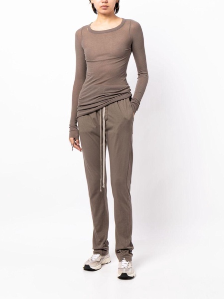 slim-cut cotton track pants