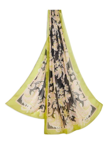 floral-print silk scarf