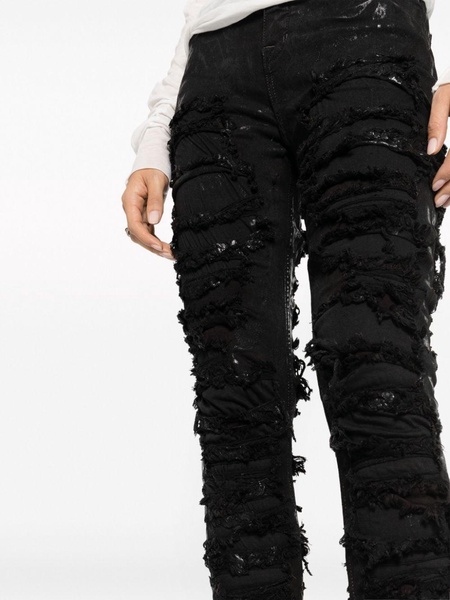 Detroit high-rise ripped skinny jeans