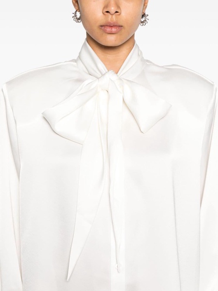 bow-detail satin shirt 