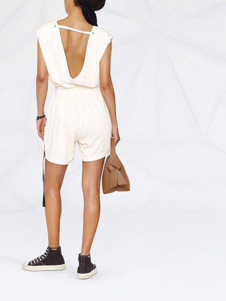 V-neck sleeveless playsuit