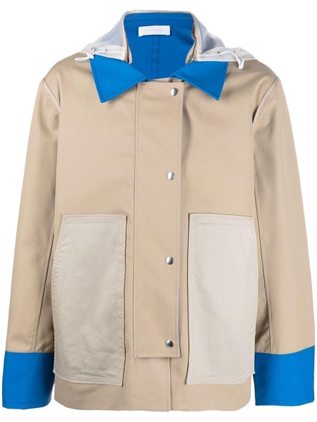 colour-block single-breasted jacket