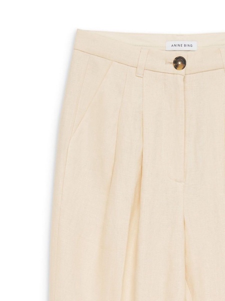 Jay linen straight-leg trousers