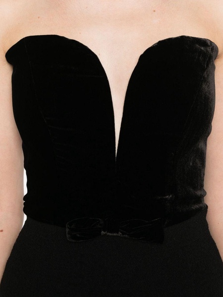 velvet bustier bodysuit