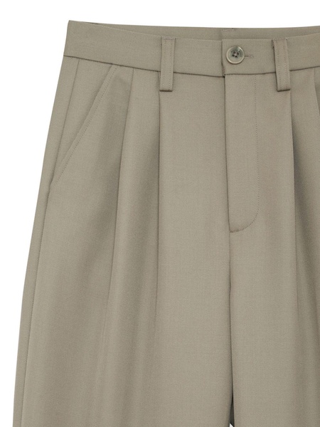 Carrie pleat-detail wool trousers 