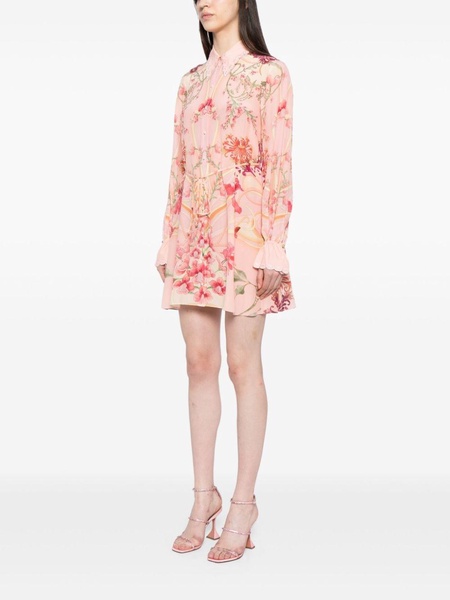 floral-print shift shirtdress