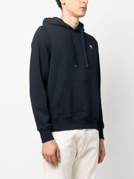 logo-embroidered cotton-blend hoodie