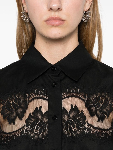 lace-panel shirt 