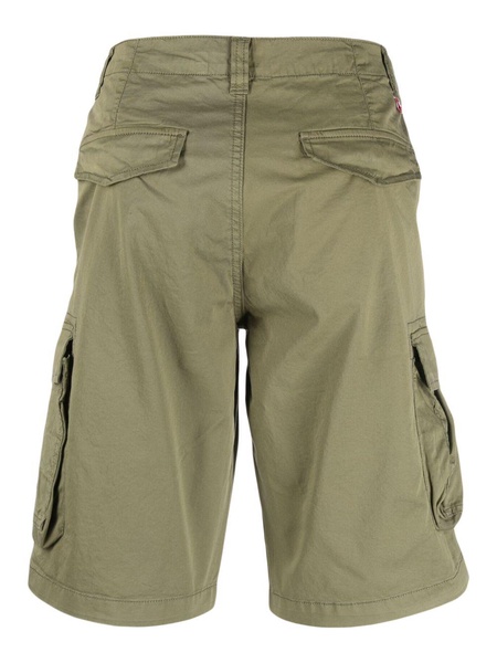 knee-length cotton cargo-shorts