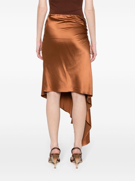 Cusco silk midi skirt