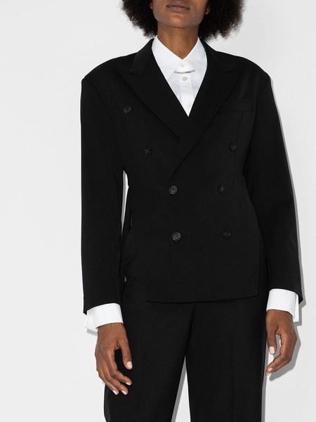 double-breasted tailored blazer