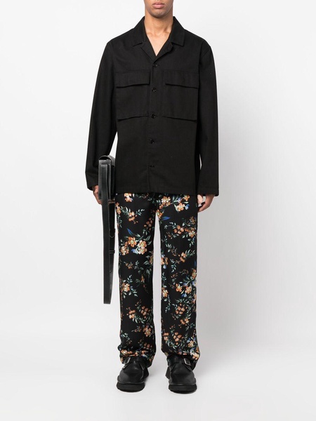 floral-print tailored trousers