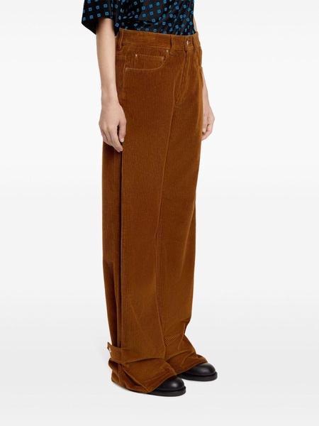 wide-leg corduroy trousers