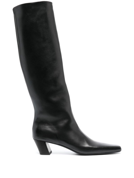 65mm heeled leather boots