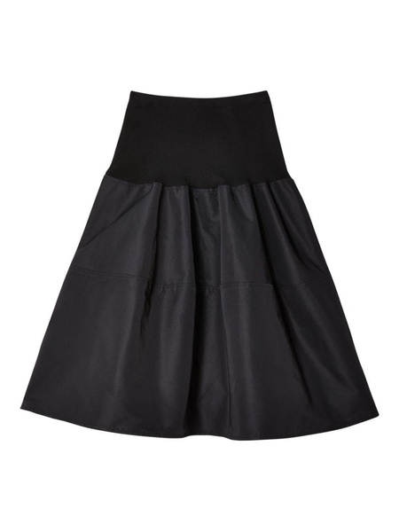 pleated A-line skirt