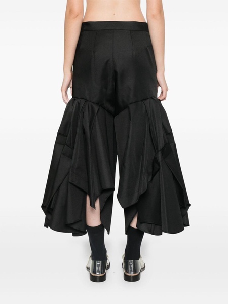 pleated flared trousers 