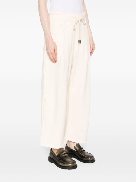 pleated cropped track pants