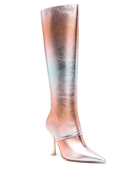 Markle 90mm metallic knee boots