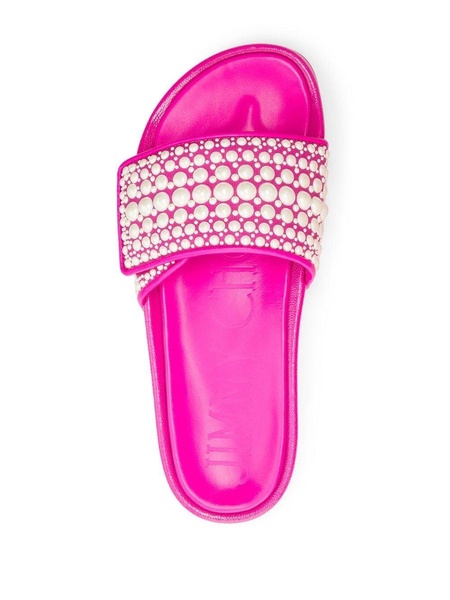 Fitz pearl-embellished slides