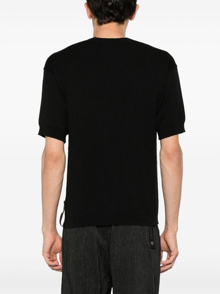 ribbed-knit T-shirt