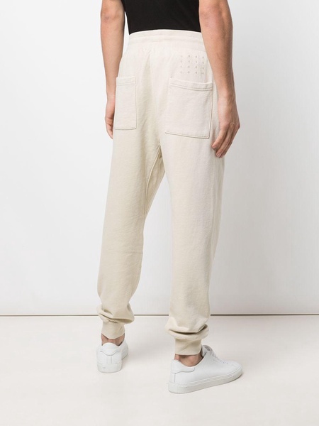 drawstring-waist cotton track trousers 