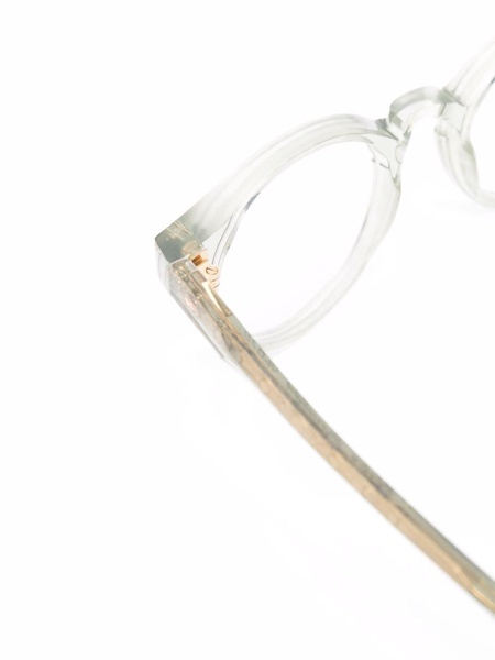 lightweight transparent-effect round glasses