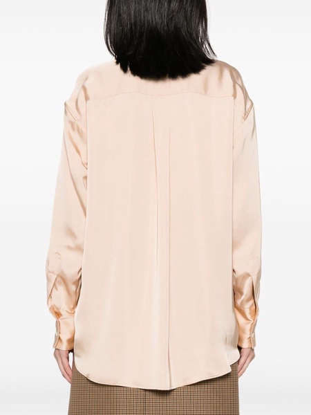 satin elongated shirt