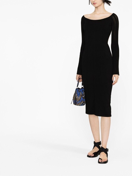 boat neck knit dress