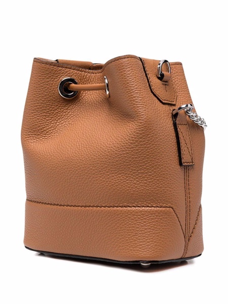 drawstring leather bag