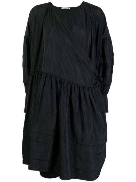 Amalie pleated wrap dress