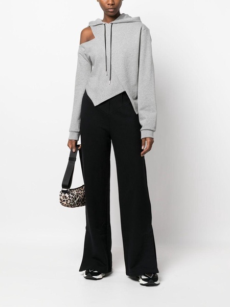 wide-leg cotton-jersey trousers