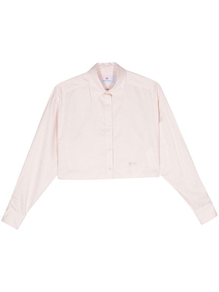 lurex cropped shirt