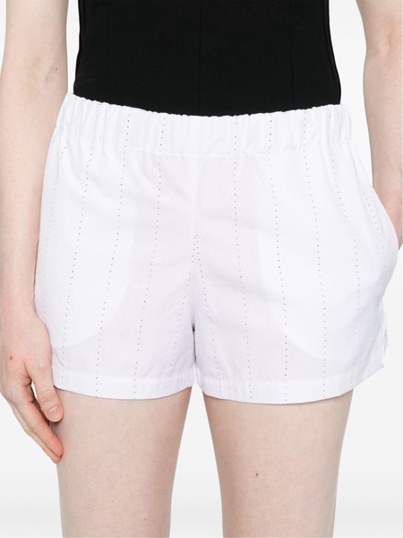 rhinestone-embellished cotton short