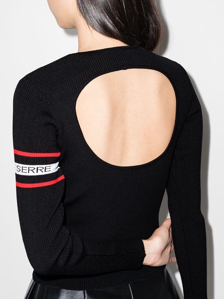 logo-trim jumper