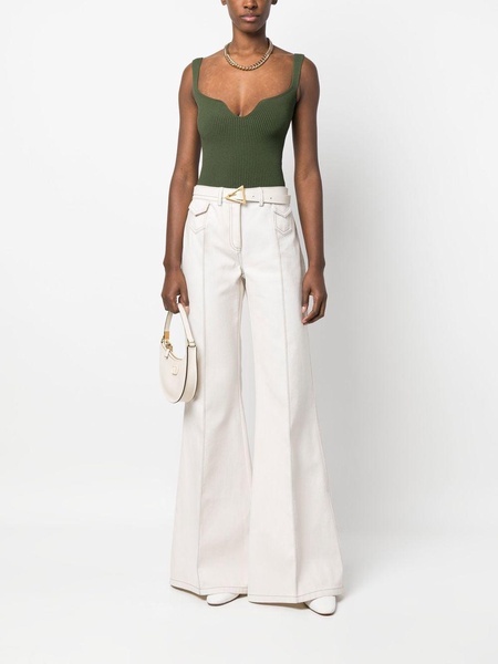 wide-leg flared trousers