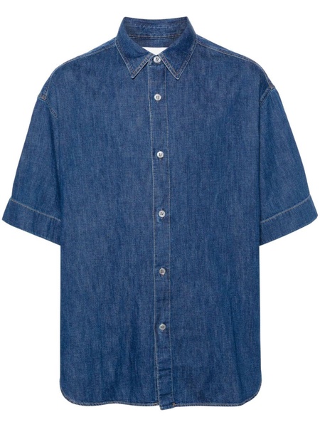 short-sleeves denim shirt