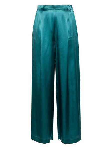 wide-leg silk pyjama trousers