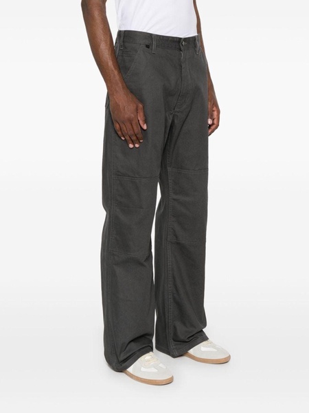 straight-leg canvas trousers