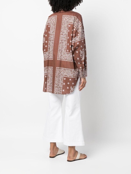 bandana-print long-sleeved shirt