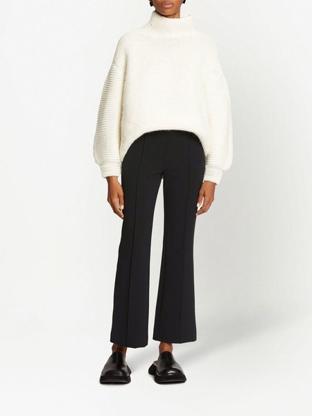 Bi-Stretch Crepe Flared Pants