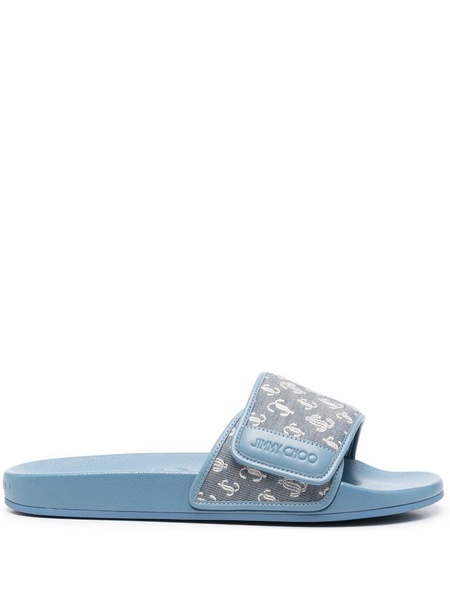 Fitz monogram-jacquard slides