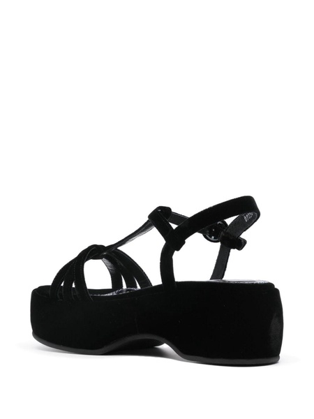 Lily 60mm velvet-effect sandals 