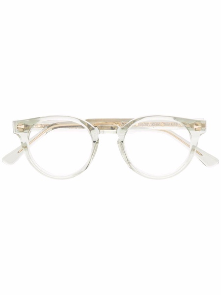 lightweight transparent-effect round glasses