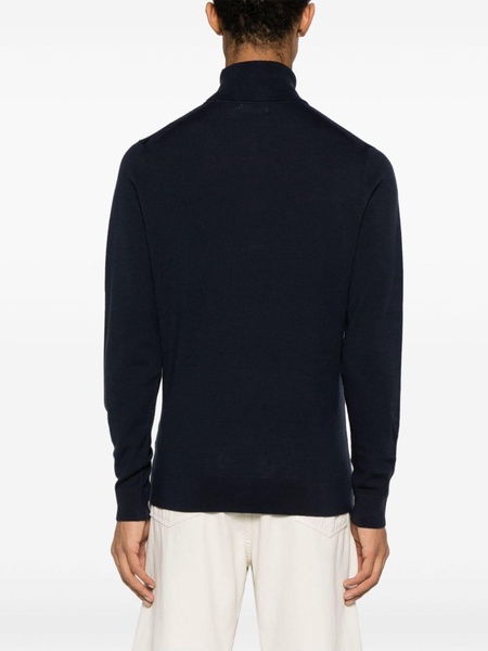 long-sleeve fine-knit wool jumper