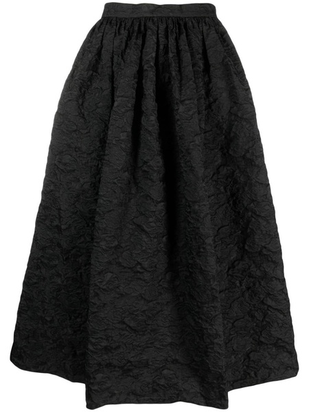 textured A-line skirt