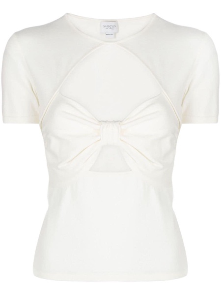 cut-out detailing short-sleeve top