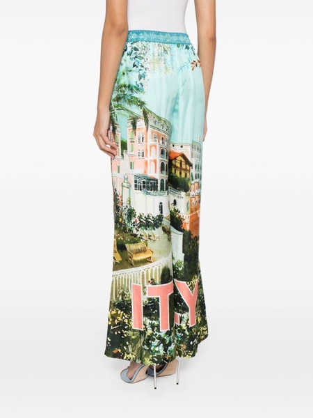 From Sorrento With Love graphic-print palazzo pants