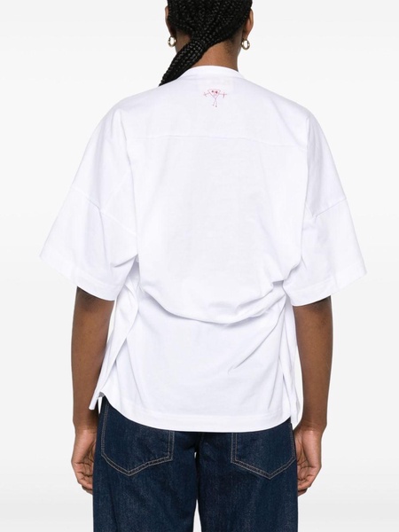 draped cotton T-shirt