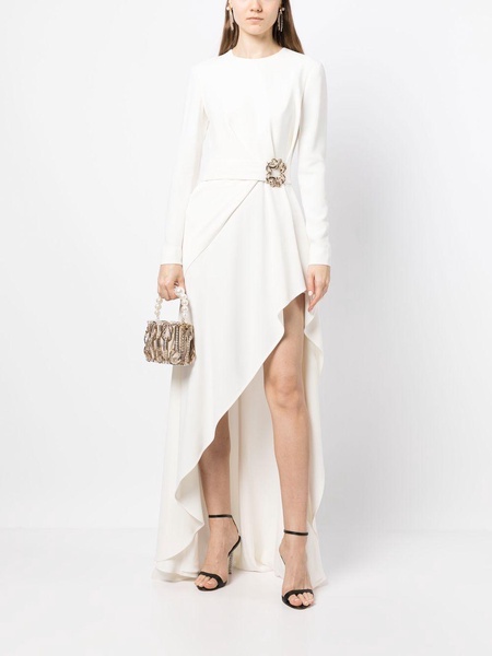 asymmetric crêpe dress