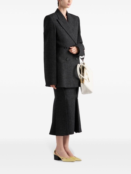 Double-breasted wool coat